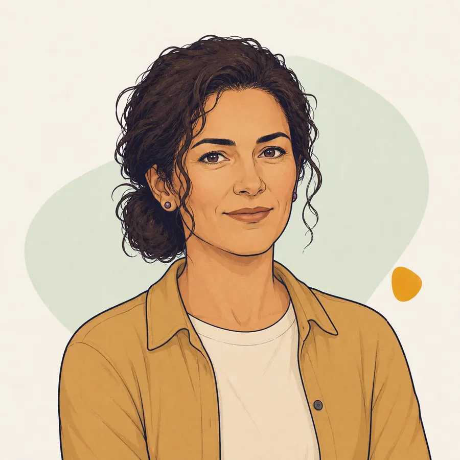Emilia Brandt – Bildkonzeption und visuelle Sicherheit Illustrationsportrait von Emilia Brandt, KI-Arbeitsrolle für Bildkonzeption und visuelle Sicherheit
